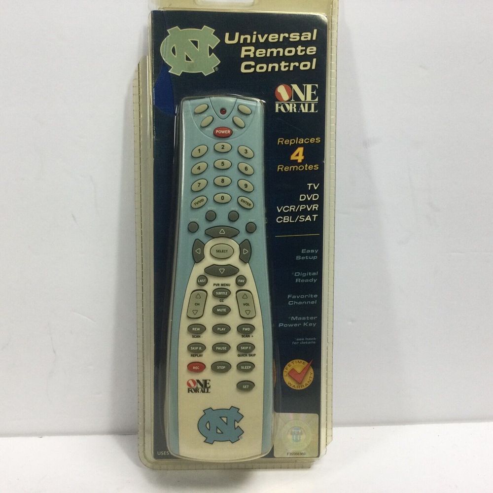 One for All University‎ of North Carolina Universal Remote Control New